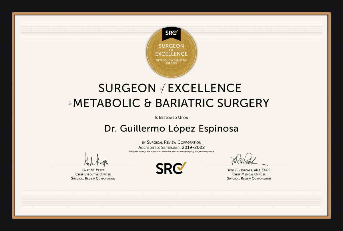 Surgeon of Excellence in Metabolic and Bariatric Surgery Mexico
