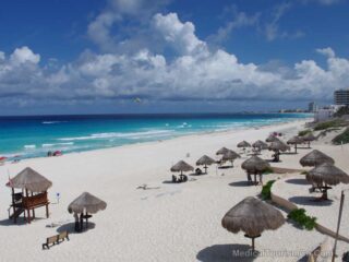Beautiful white sand beach in Cancun