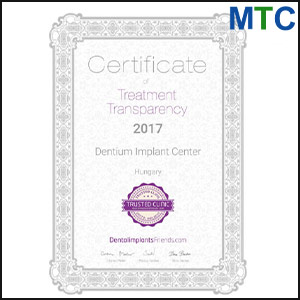 Dentium Implant Center | Treatment Transparency Certificate 