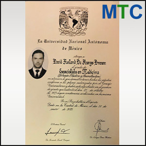 Dr. David de Rungs | Certificate
