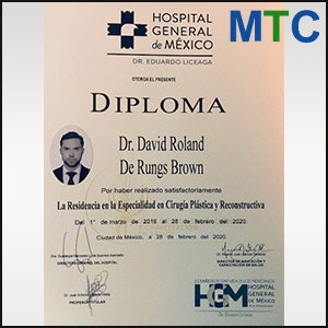 Dr. David de Rungs | certificate