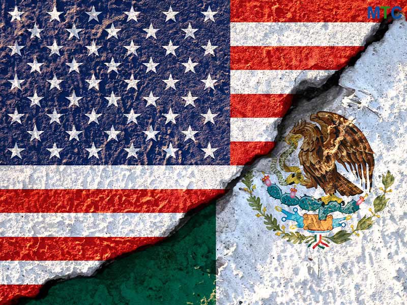 USA-Mexico Flags
