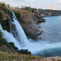 Düden Waterfall in Antalya, Turkey