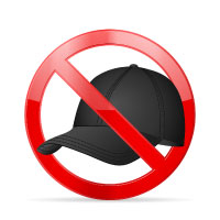 Do not wear hats