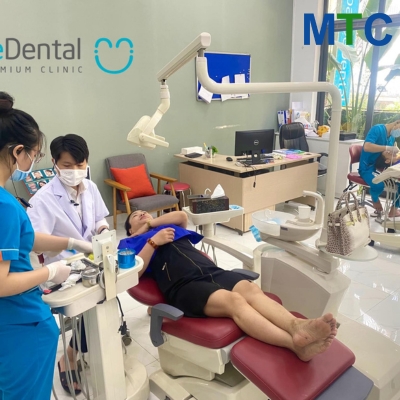 Dentist Treating Patient in Bedental